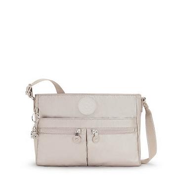 Torba Crossbody Kipling New Angie Metallic Beżowe | PL 2016PJ